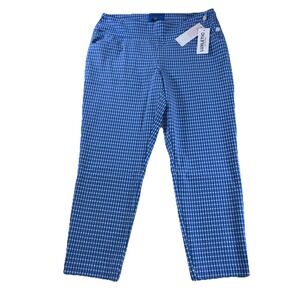 Lilly Pulitzer Luxletic  Corso Crop Pants UPF 50 Gingham Patter Women's Size 14